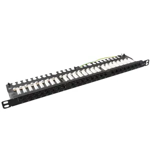 19 "0.5U UTP cat6a cat6 cat5e Patch Panel 24 Port HD tipi Krone 110 Daul IDC