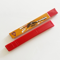 Triangle de signalisation routière réfléchissant d'urgence pliable rouge haute visibilité robuste 41 cm