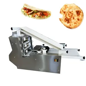 Máquina para hacer envoltorios de piel de Tortilla de bolas de masa hervida máquina de pan pita árabe/Roti Chapati línea para hacer/línea de producción de pan árabe