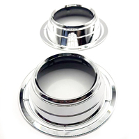 Masque universel de couverture de lentille de projecteur de 3 pouces Biled Chrome Color LED pour les pièces de rénovation de lentille de projecteur de voiture