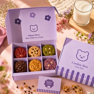 Boîte alimentaire <span class=keywords><strong>en</strong></span> papier personnalisée de luxe avec insert individuel pour bouteille, boîte à biscuits, boîte à gâteaux, boîte à donuts, boîte à desserts, emballage pour pâtisserie à emporter - Product Image 4