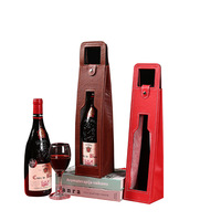 Elegante High-End Double-Pack Leder box für Rotwein saft Tee Bier Whisky Wodka Soda Tequila Verpackung