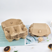 Plateau à œufs pour volailles de qualité supérieure, biodégradable et compostable, 6 alvéoles, plateau à œufs personnalisé imprimé, carton à œufs de ferme, vente en gros