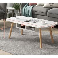 Nouvelle table basse en bois au design moderne.