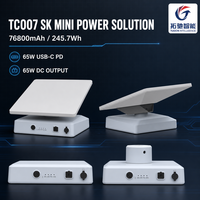 Alimentation électrique pour le camping 76800mAh pour Starlink Mini DC14-21V 65W USB-C PD65W Batterie Li-Polymère Protection IP65 Garantie de 12 mois