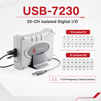 ADLINK USB-7230 DIN Rail Isolated Digital I/O Module 2500V Isolation untuk Pemantauan Peralatan LabVIEW MATLAB C Linux Stok Baru