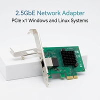 Adaptateur réseau Ethernet interne 2,5 G PCIe X1 avec port RJ45 unique, prise en charge du démarrage PXE multi-Gigabit et de l'UEFI