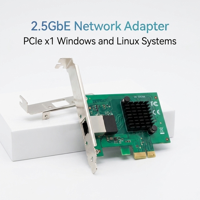 Internal Server 2.5G PCIe X1 Ethernet Network Adapter Single RJ45 Port with Multi-Gigabit PXE Boot and UEFI Support