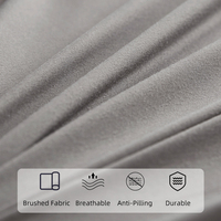 Jupe de lit en microfibre brossée en polyester avec design élastique ajusté, fabricant de jupes de lit pour chambre à coucher