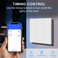 Interruptor Inteligente WiFi Tuya LangYeao de 1/2/3/4 Botones con Reinicio, 600W 10A, Funciona con Cable Neutro, Compatible con Alexa y Google Home, 6 Colores