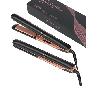 Lisseur et boucleur de cheveux en céramique 2-en-1, chauffe rapide, écran LED, fer à lisser électrique pour un usage domestique - Product Image 2