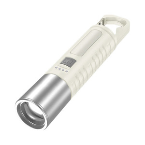 ABS Plastic Flashlight Type-C USB Zoomable <strong>Hook</strong> COB Floodlight LED <strong>3</strong> Modes 800mAh Power Outage Emergency Lighting Flashlights - Product Image 1