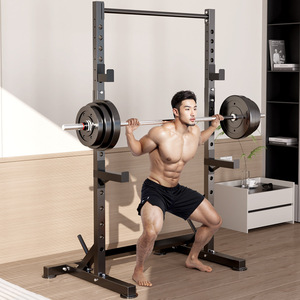 Sistema multifunción de gimnasio en casa, equipo de levantamiento de pesas que incluye prensa de banco, estante para sentadillas, combinación familiar, estante para pesas, extraíble - Product Image 1