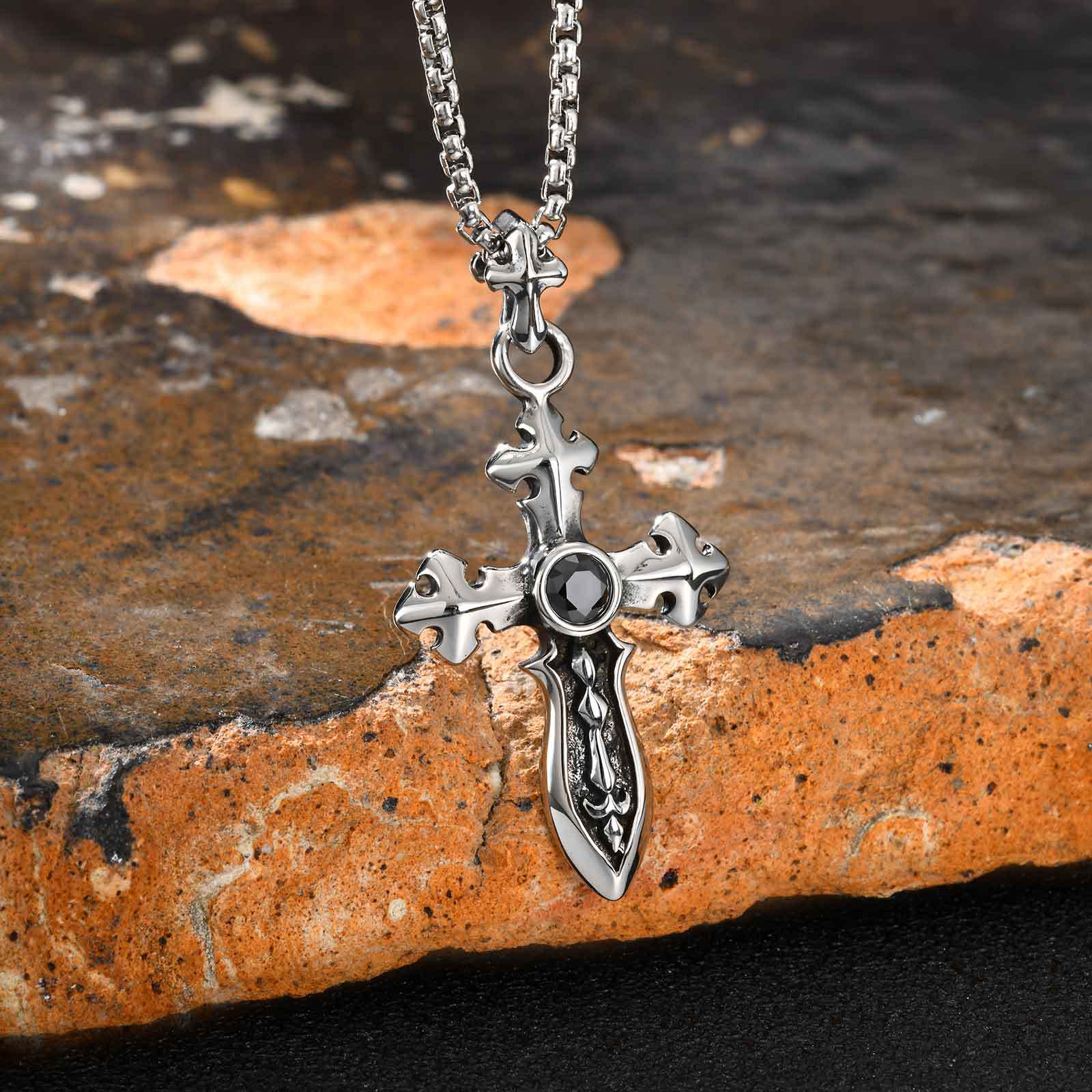 Silver pendant+3.0*60cm steel chain