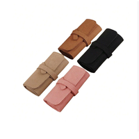Nouvelle pochette de rangement simple pour bijoux, organiseur portable en microfibre pour boucles d'oreilles et bijoux, boîte à bijoux cadeau