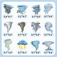 12 Centros de Mesa de Panal de Abeja con Diseño de Tornado, Decoraciones para Fiestas de Cumpleaños con Temática de Tornado, Suministros de Decoración para Mesas con Temática Meteorológica de Tornado