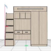 Lit superposé avec toboggan et espace d'étude - Lit superposé multifonctionnel avec bureau et tiroirs de rangement