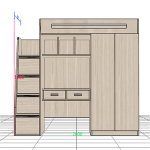 Приключенческая двухъярусная кровать-Лофт с горкой и учебной зоной многофункциональная кровать-ЛОФТ со столом и ящиками для хранения - Product Image 4