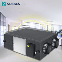 Système de ventilation à récupération d'énergie avec ventilateur de conduit monté au plafond/erv/hrv/ventilation d'air frais avec volume d'air de 800CMH