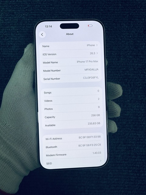 Grade A+ Original Used Mobile Phones Unlocked Second Hand Mobile Phones iPhone 17 Pro Max 256GB 512GB 1TB