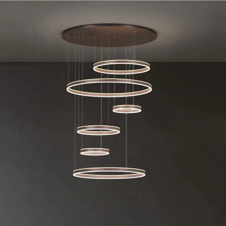 Plafonnier LED suspendu en acrylique, design moderne, éclairage d'intérieur, luminaire décoratif de plafond, idéal pour des escaliers, un hôtel
