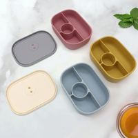 Boîte à lunch bento en silicone pour enfants de qualité alimentaire sans BPA avec couvercle