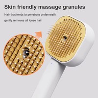 Peigne de toilettage rechargeable pour animaux de compagnie, en ABS et silicone, antistatique, avec lumière de détection de poils pour le toilettage des chats et des chiens