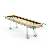 Table de shuffleboard en verre trempé, table de jeu de curling de table pour l'intérieur, idéale pour la compétition