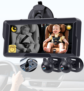 Cámara para Auto con Doble Visión Nocturna 1080P, Monitor Ajustable para Bebés en el Asiento Trasero, Pantalla Dividida de 6.9 Pulgadas, Vista en Tiempo <span class=keywords><strong>Real</strong></span> para 2 Niños - Product Image 1