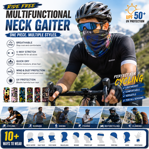 Multifunctional Neck Gaiter Breathable Face Cover Stretch Tube <strong>Bandana</strong> UV Protection for Cycling Running Hiking Fishing - Product Image 5