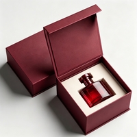 Boîte à parfum personnalisée en forme de livre, écologique et recyclable, fermeture magnétique rigide, doublure en éponge, laminage mat, impression quadricolore