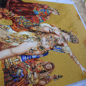 Bisonjs — murale de Style classique, décor <span class=keywords><strong>en</strong></span> mosaïque de <span class=keywords><strong>danse</strong></span> de Court, carrelage <span class=keywords><strong>en</strong></span> verre fait à la main, MHP-CL18 - Product Image 2