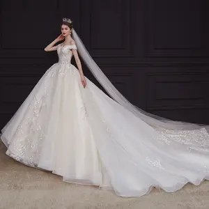 Il produttore ha realizzato abiti da sposa da donna Sexy abiti da sposa abiti da sposa abiti da sposa in pizzo bianco di lusso per la sposa taglie forti