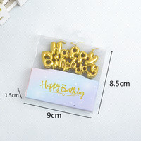 Bougies d'anniversaire populaires en gros, lettres d'amour dorées, bougies de déclaration pour la Saint-Valentin, décorations pour mariages et fêtes