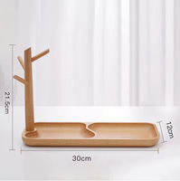Porte-clés en bois de hêtre massif, plateau en bois, décoration créative pour porche, boîte de rangement, décoration de maison en bois pour le salon