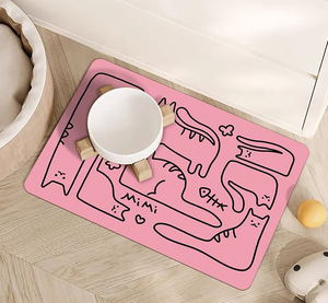 เสื่อทรายแมวหนังกันน้ำเป็นมิตรกับสิ่งแวดล้อมเสื่อทรายแมวสำหรับ<span class=keywords><strong>สุนัข</strong></span>แมวใช้งานง่ายเดสก์ท็อปซักได้ซักได้ออกแบบมาทุกฤดูกาล - Product Image 4