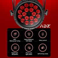 ADZ 18 pièces 10w RGBWA 5in1 led par lumière IP67 étanche dmx contrôlé 18*10 lumière de scène led par peut uplight visage lumière