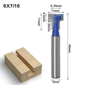 T-Hình CNC Máy Router Bit 6Mm Chân Chế Biến Gỗ End Nhà Máy Keyhole Vít Lỗ Phay Cutter ODM OEM Khắc Khoan - Product Image 4