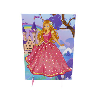 Tissu créatif Puzzle Poke Art <span class=keywords><strong>Kit</strong></span> pour enfants de 4 à 12 ans Princesse <span class=keywords><strong>Dressing</strong></span> Puncture Peinture DIY Jouets Pastel Inspiré BaiBo - Product Image 6