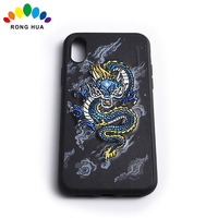 Écussons brodés autocollants personnalisés bon marché, étiquettes tissées en chenille, écussons à paillettes pour coque de téléphone