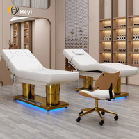 Lit de Soin de Luxe pour Salon à 4 Moteurs, Chaise Esthétique Ergonomique pour Spa Facial, Cils et Beauté, Lit Cosmétique, Table de Massage