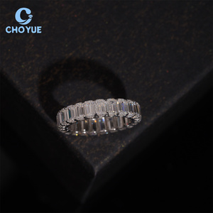 Anillo de Plata de Ley 925 con Diamantes Moissanite VVS de Color D, Certificado GRA, Estilo Hip Hop, para Hombre - Product Image 5