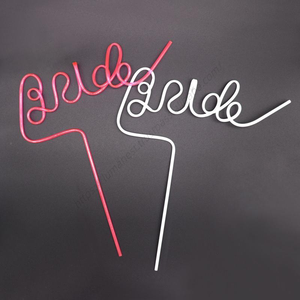 Pailles en forme de gourde DD1950 flexibles pour mariage, fiançailles, douche nuptiale, fournitures de fête, décorations réutilisables colorées pour la mariée - Vente en gros - Product Image 5