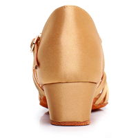 Filles Moderne Salsa Chaussures De Danse Confortable En Cuir De Vachette Satin Daim Moyen Salle De Bal Latin Tango Danse Femmes Mode