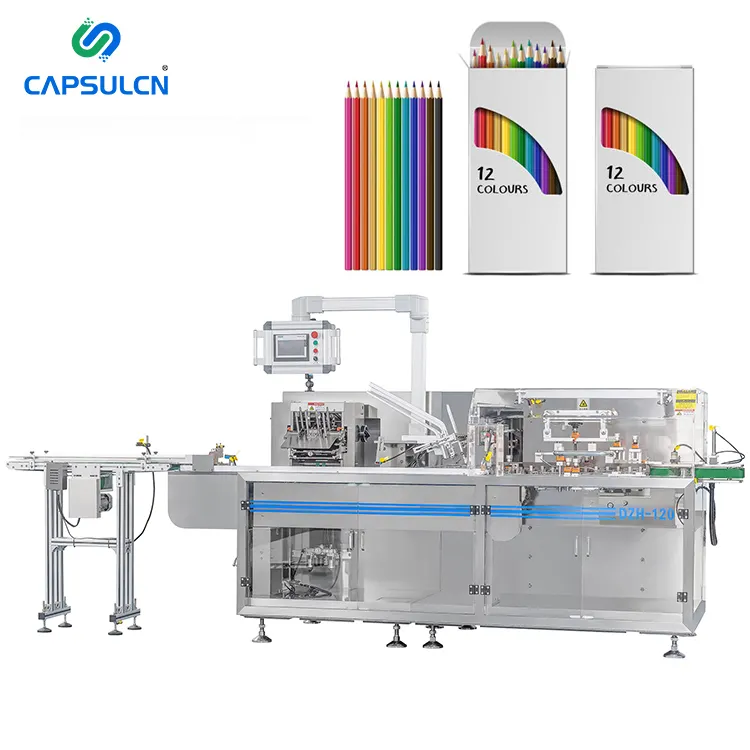 Lápiz de dibujo automático multifuncional de alta velocidad, bolígrafo de Gel, tiza, máquina de embalaje de cartón