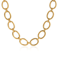 Collier Chic et Moderne Minimaliste en Acier Inoxydable Plaqué Or 18K, Chaîne Chunky à Maillons Multiples avec Fermoir OT, Design Géométrique, Bijou Cadeau