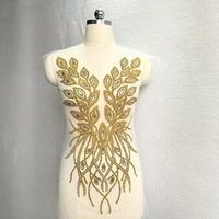 Appliques en strass ZSY faites à la main, ornées de perles en résine et de cristaux, avec tissu en maille, pour robe de mariée