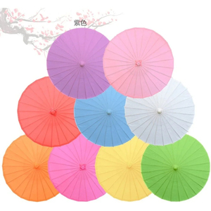 Sombrilla de Papel para Mujer, Estilo Japonés, con Flores Blancas, de Seda, para Danza Antigua, Decorativa, Estilo Chino, de Papel Encerado - Product Image 6