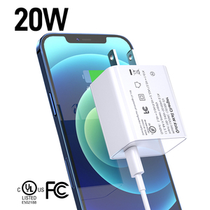 <span class=keywords><strong>2022</strong></span>/2023 meilleure vente pour UL répertorié Portable USB-C PD 20W chargeur mural C USB charge rapide téléphone portable intelligent OTP OVP caméras - Product Image 1