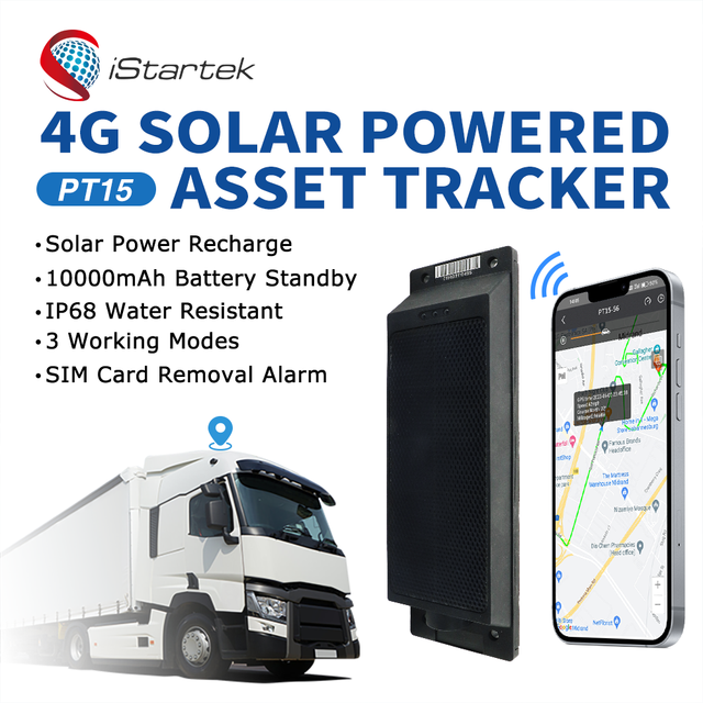 Solar Panel Powered 4G GPS Tracker Software with 10000mAh Battery GPS Tracking Fleet Transportation Management Tracking Device